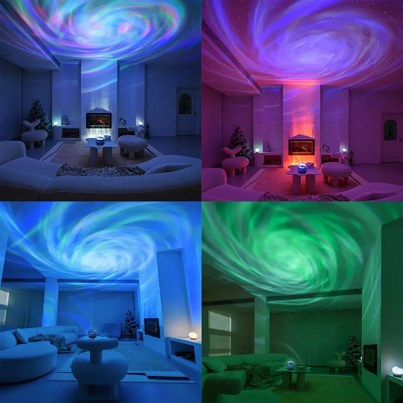 LuminaSky Star Projector | LED Night Light with Aurora Effect | USB-Powered & Remote Control | Ideal for Living Rooms & Kids' Rooms