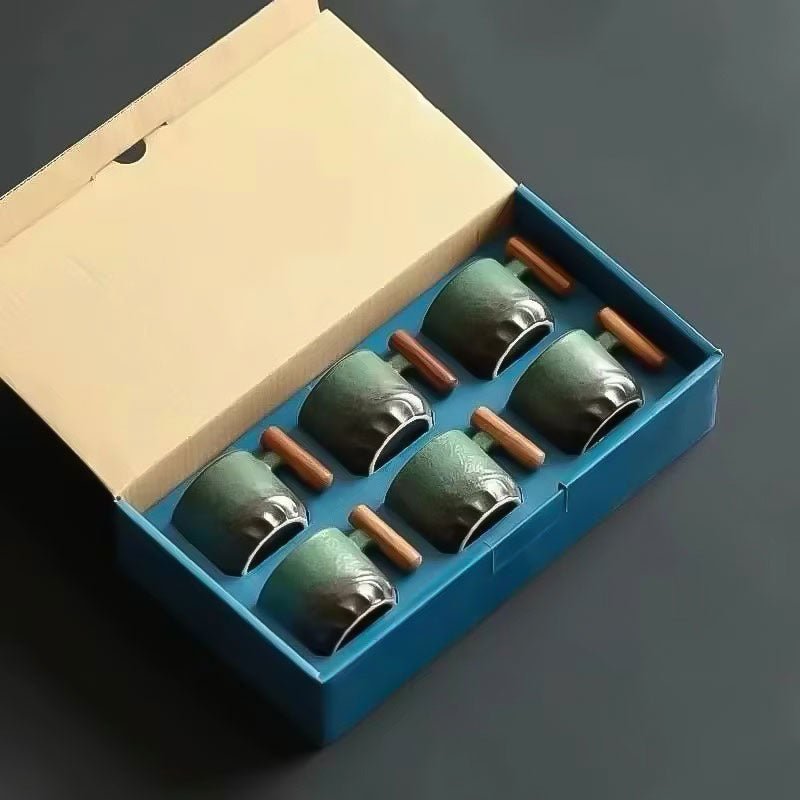 Elegantes 6-teiliges Porzellanbecher-Set für stilvolle Momente