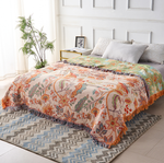 Gemusterte Boho-Decke aus 100% Baumwolle | Stilvolle Wohntextilien