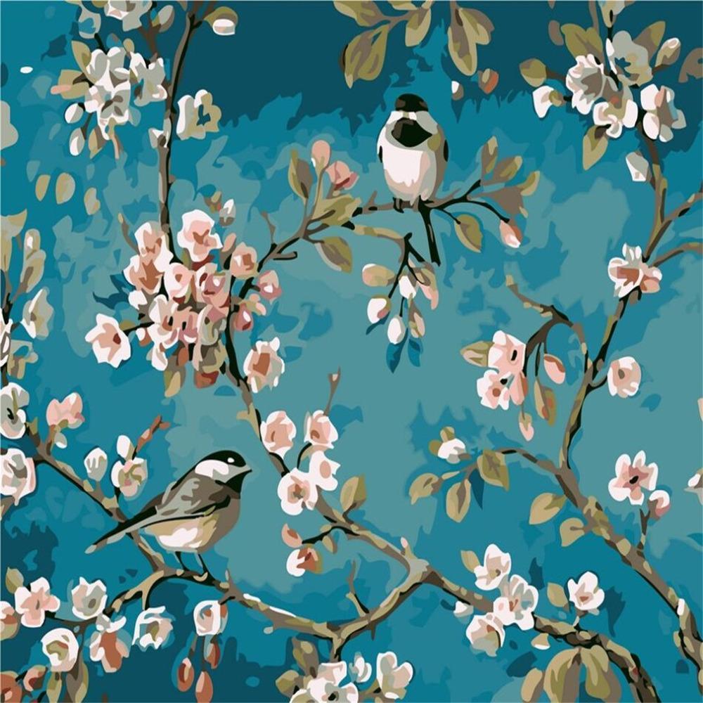 Kirschblüten - Malen nach Zahlen Set