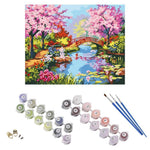 Kirschblüten - Malen nach Zahlen Set