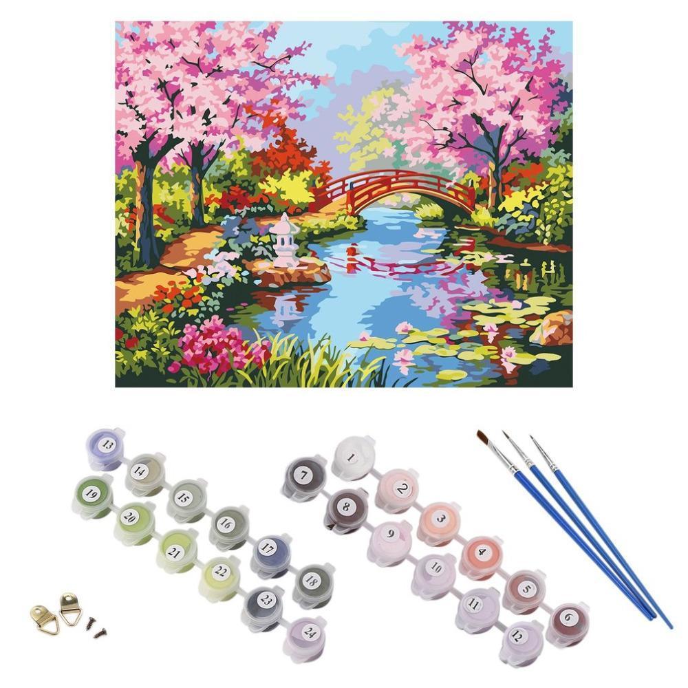 Kirschblüten - Malen nach Zahlen Set