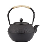 Schwarzer Gusseisen Teekessel mit Infuser zum Wasserkochen