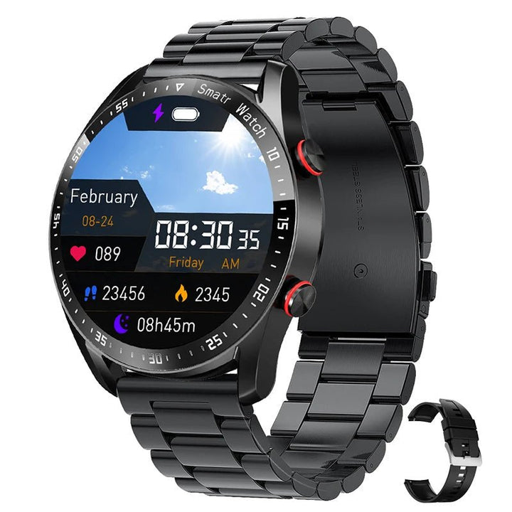 Elegant Smartwatch with Glucose Test and Health Monitoring
