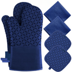 Safety Glove Set | Heat Resistant Silicone Gloves 6-piece | Up to 260 °C