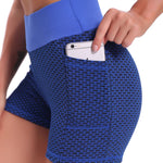 Women's Comfortable High-Waisted Jacquard Yoga Shorts