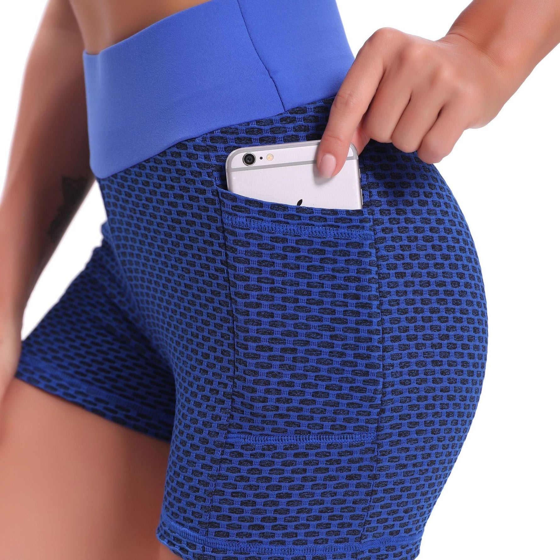 Women's Comfortable High-Waisted Jacquard Yoga Shorts