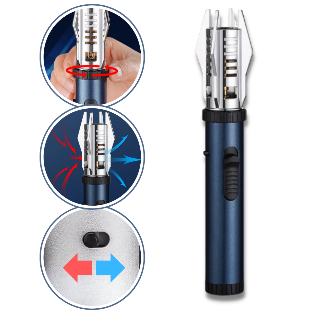 Windproof Lighter with Adjustable Flame Control