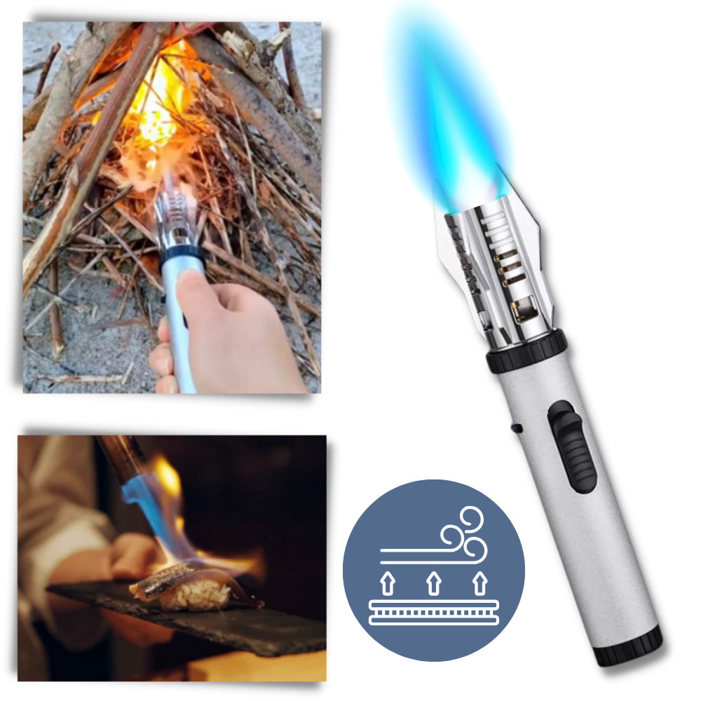 Windproof Lighter with Adjustable Flame Control