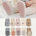 Rutschfeste Socken für Babys im 3er-Set mit Gummigriff