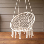 Macrame Swing Chair for Indoor and Outdoor Use - Unisex Boho Style