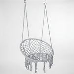 Macrame Swing Chair for Indoor and Outdoor Use - Unisex Boho Style