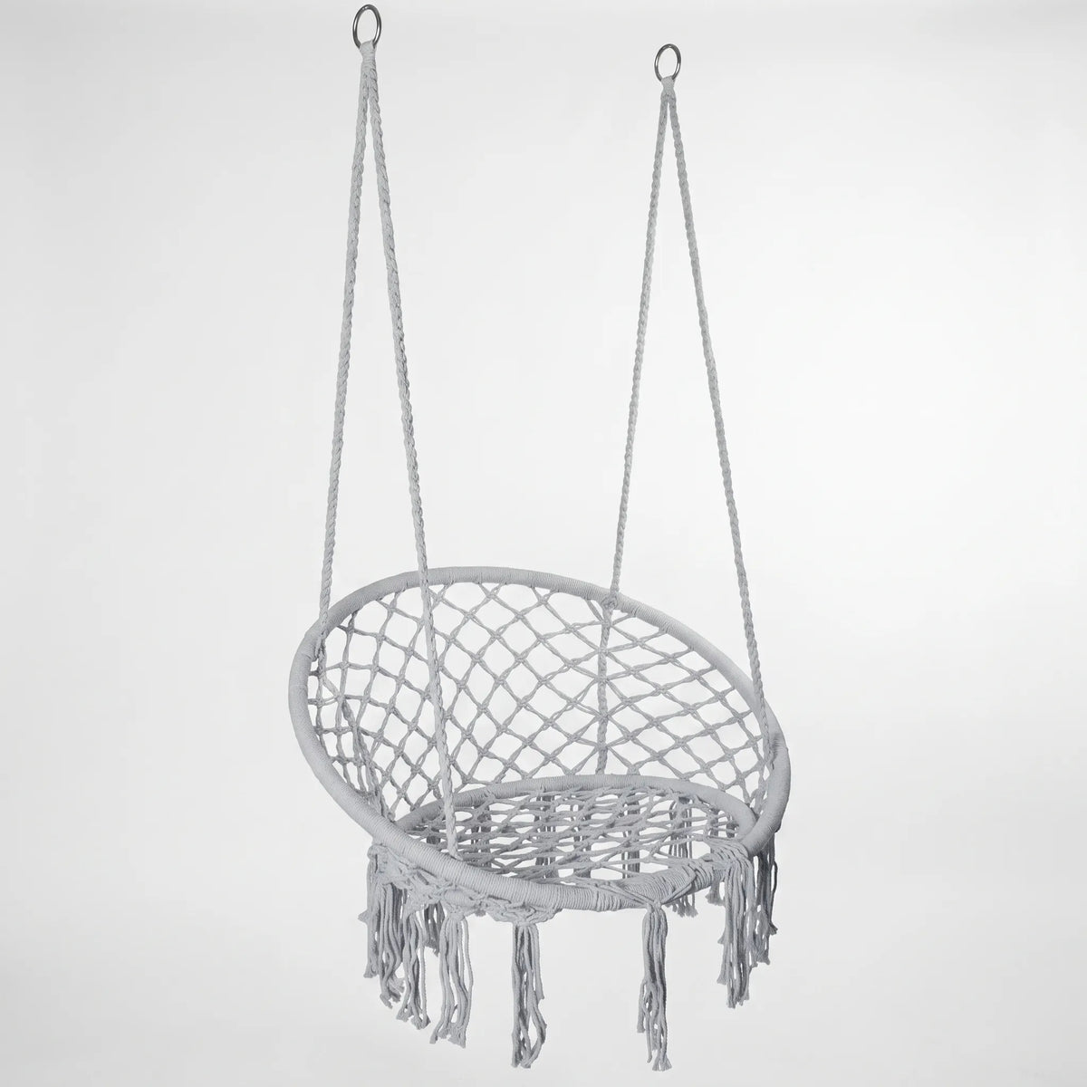 Macrame Swing Chair for Indoor and Outdoor Use - Unisex Boho Style
