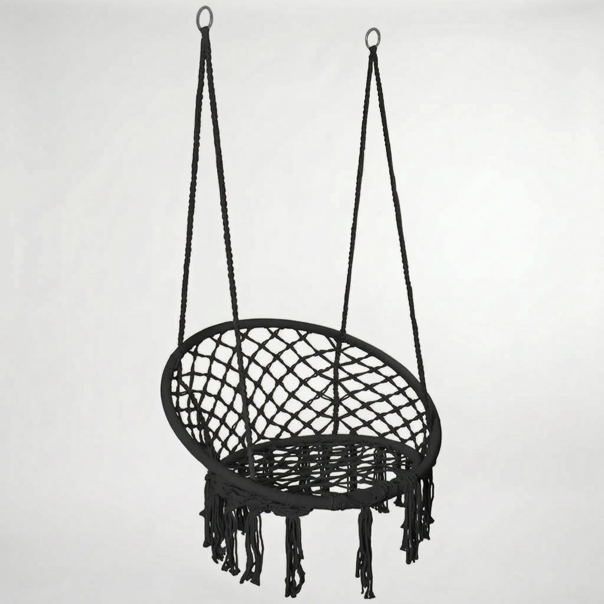 Macrame Swing Chair for Indoor and Outdoor Use - Unisex Boho Style