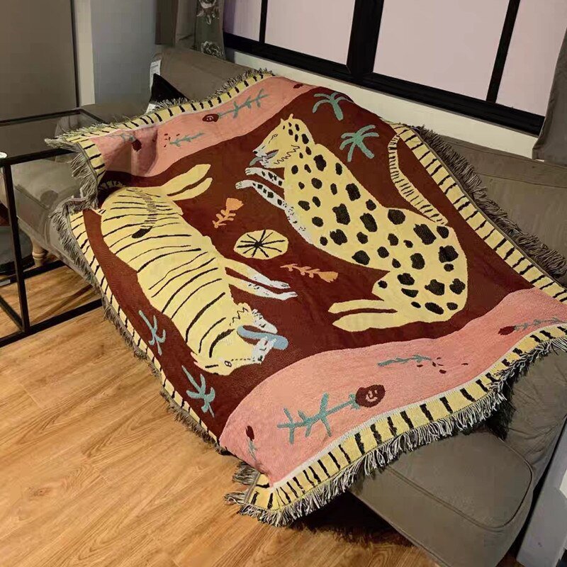 Gemütliche Häkeldecke im Boho-Stil für die Wohnraumgestaltung