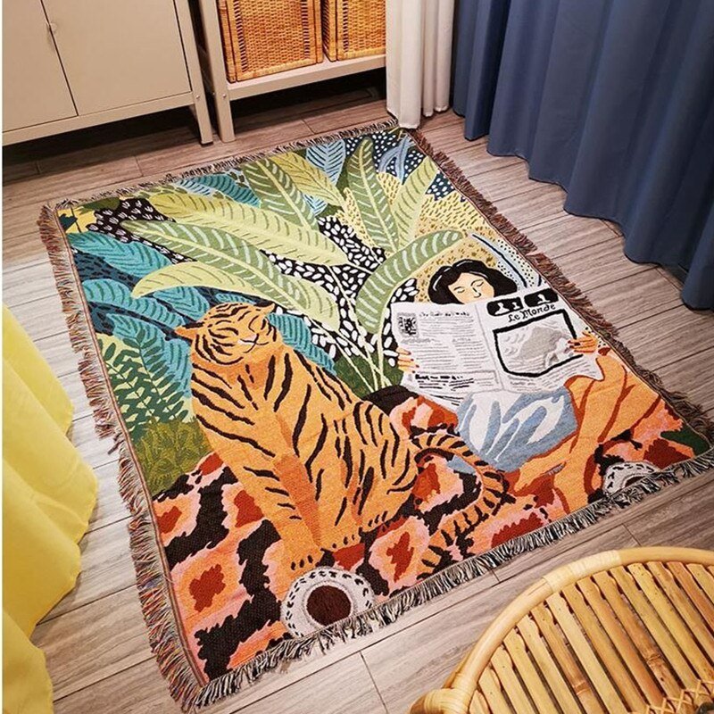 Gemütliche Häkeldecke im Boho-Stil für die Wohnraumgestaltung