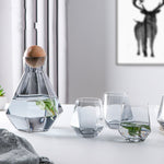 Kristallglas Wasserkrug Set mit kaltem Wasser und Tassen