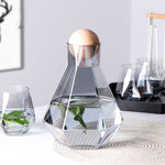 Kristallglas Wasserkrug Set mit kaltem Wasser und Tassen