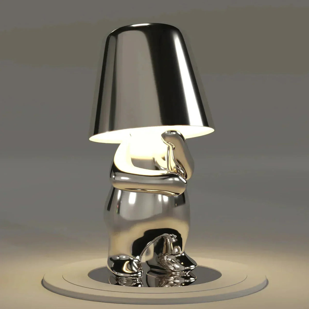 Creative Table Lamp - Cordless Sculpture Light with Dimmer