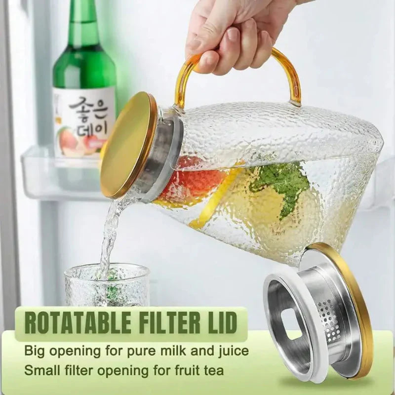 Elegante Karaffe aus hitzebeständigem Glas mit praktischen Funktionen