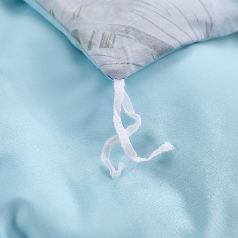 Bettbezug Set aus ägyptischer Baumwolle (500 TC) – Azure Bloom