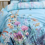 Bettbezug Set aus ägyptischer Baumwolle (500 TC) – Azure Bloom