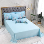 Bettbezug Set aus ägyptischer Baumwolle (500 TC) – Azure Bloom