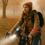 Multifunktionales Fahrradlicht mit Powerbank und 1500 Lumen