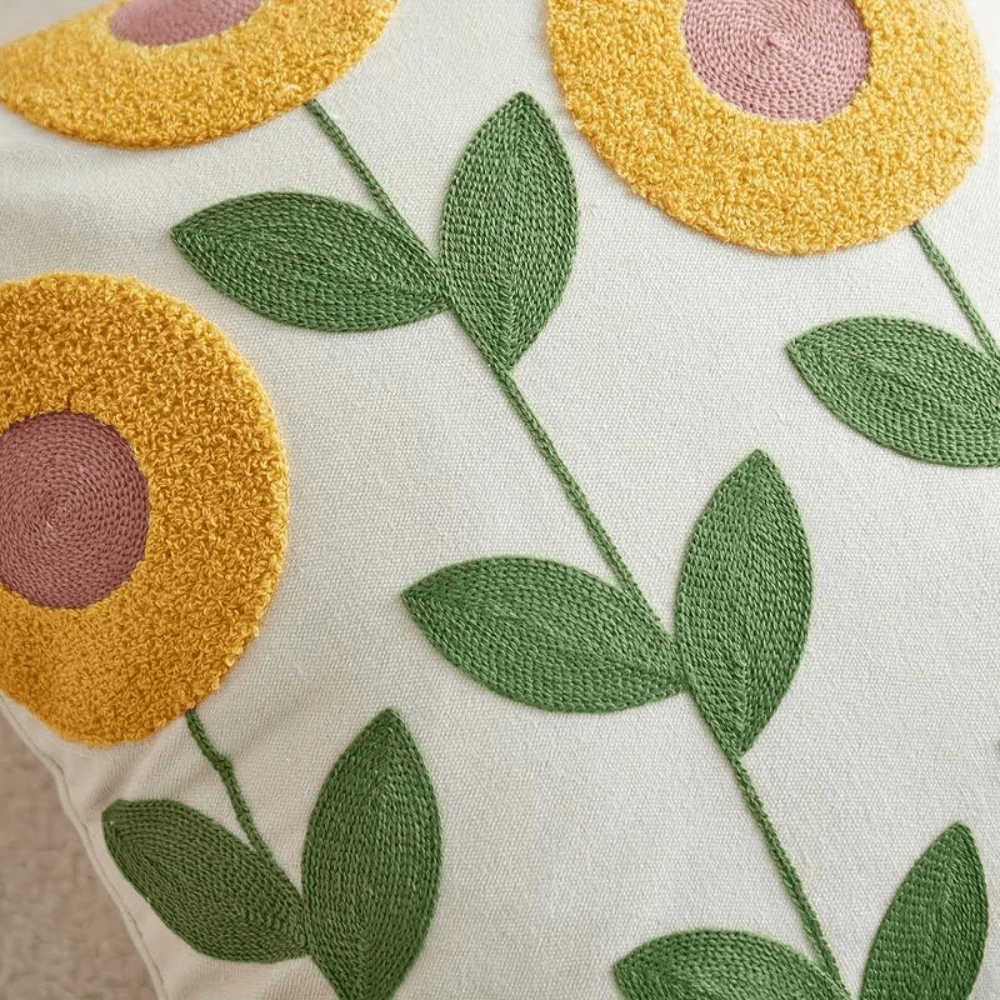 Frischer Blumen-Kissenbezug für Ihr Zuhause