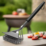 Stainless Steel Grill Cleaning Brush – Safe and Bristle-Free Design