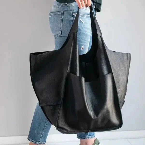 Stilvolle Vintage-Ledertasche mit praktischem Reißverschluss