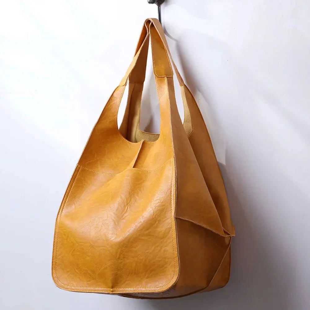 Stilvolle Vintage-Ledertasche mit praktischem Reißverschluss