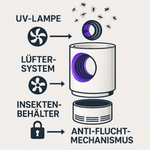 Effiziente UV-Insektenfalle für Innen- und Außenbereich