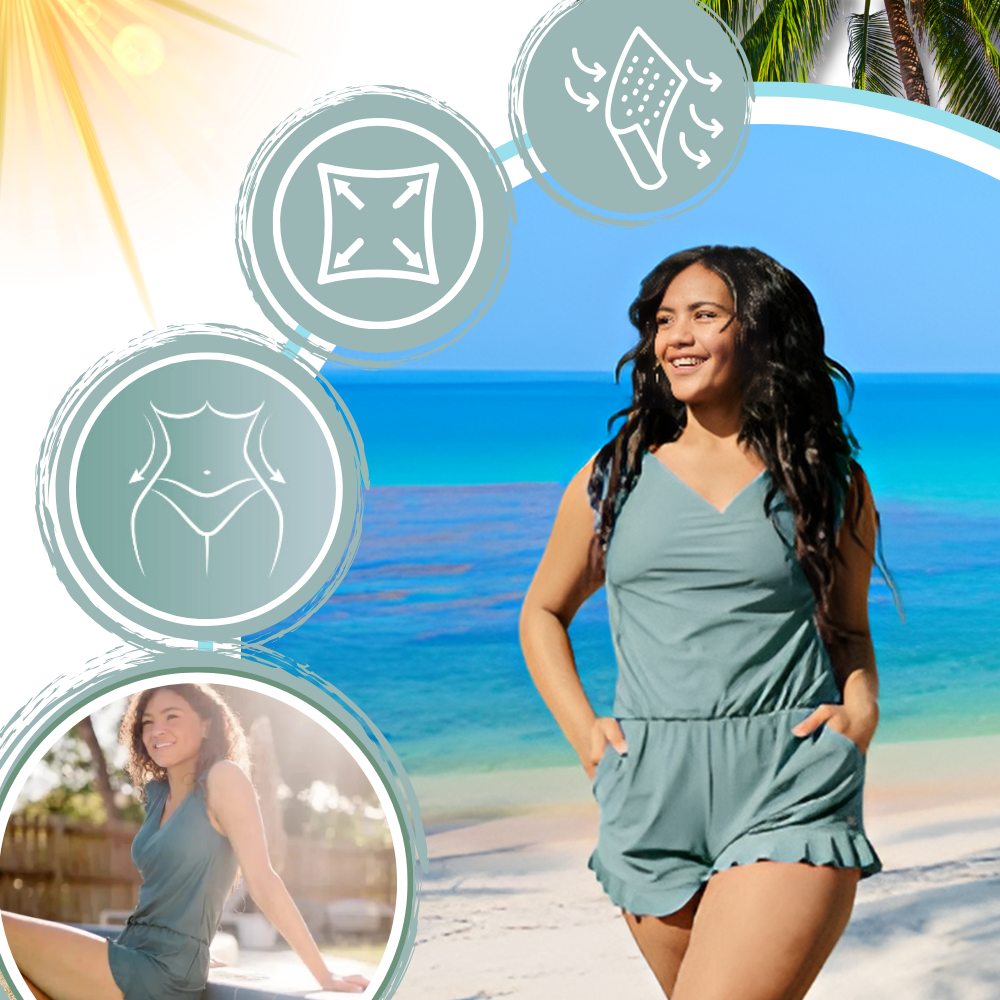 Versatile swimsuit with integrated bra for perfect beach moments