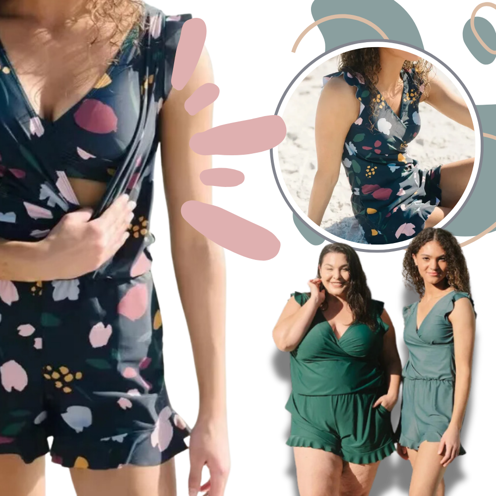 Versatile swimsuit with integrated bra for perfect beach moments