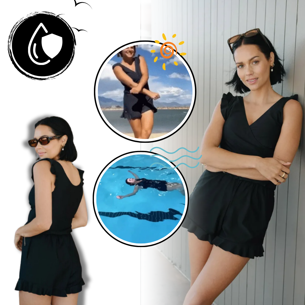Versatile swimsuit with integrated bra for perfect beach moments