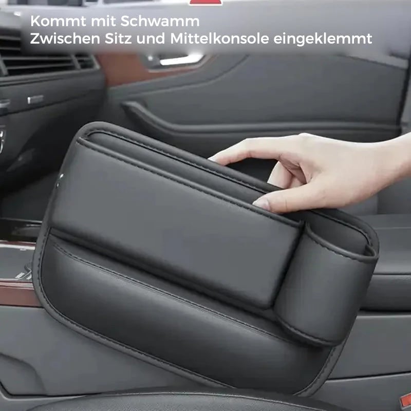 Praktischer Auto-Organizer für den Sitzspalt mit Becherhalter