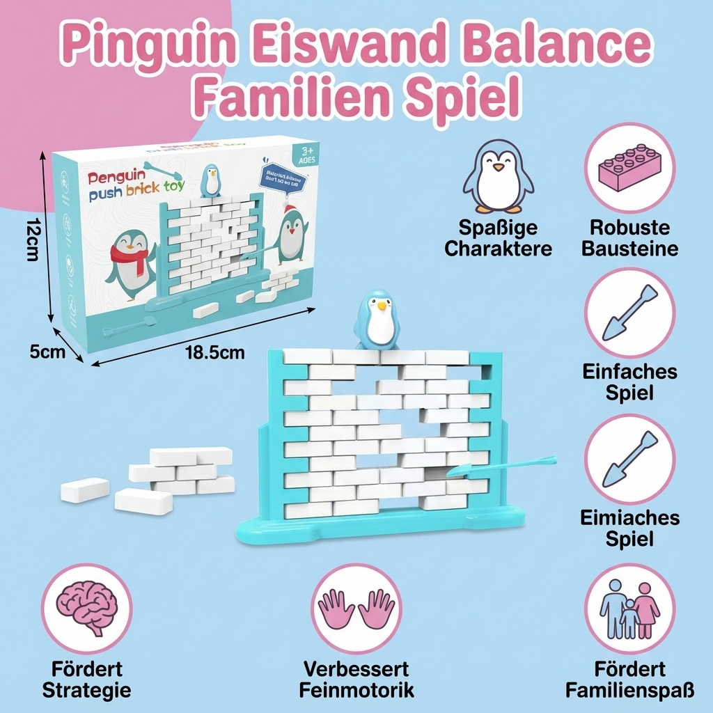Eiswand Balance Spiel für die ganze Familie von Pinguin