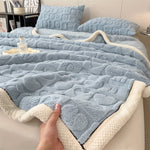 Wohlfühl-Decke aus weichem Fleece mit umkehrbarem Design – Elegant und vielseitig