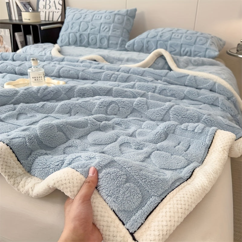 Wohlfühl-Decke aus weichem Fleece mit umkehrbarem Design – Elegant und vielseitig