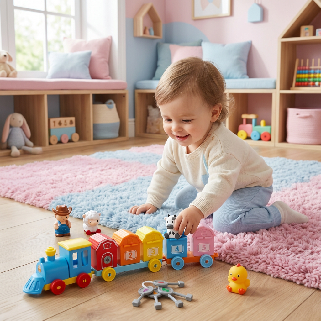 Bauernhof Lernspielzeug für Kinder im Montessori-Stil
