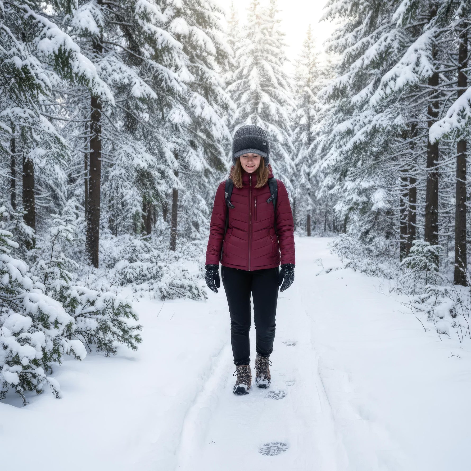 Elegant women's winter hat with a cozy lining for cold days