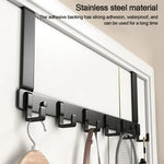 Practical Door Hook Organizer with 6 Aluminum Hooks