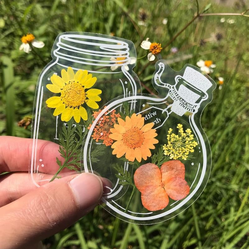 Set mit getrockneten Blumen-Lesezeichen – 30 Stück mit Quaste