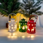 Elektronische Weihnachtskerze mit flackerndem LED-Licht – Dekorativer Eisenständer für drinnen