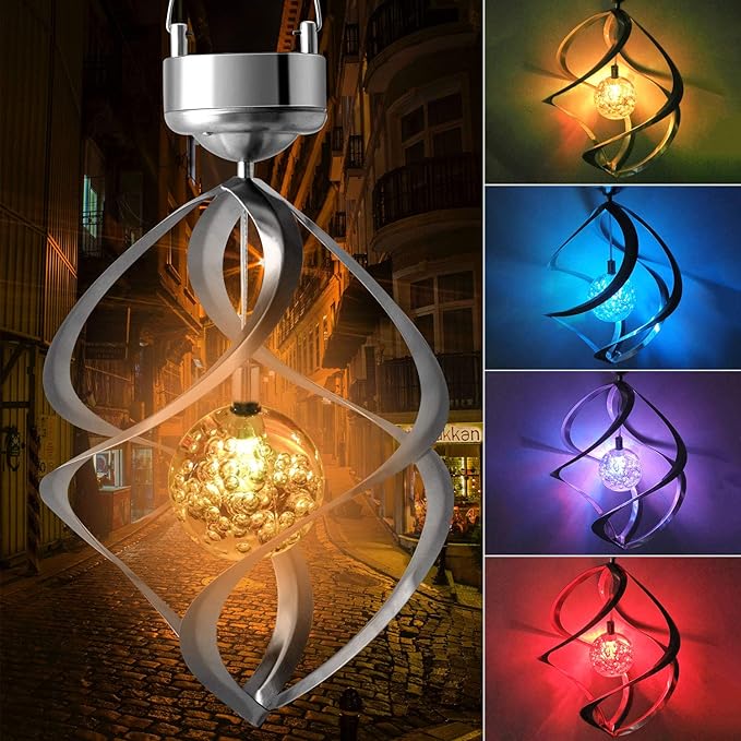 Solarbetriebene LED-Windspiele mit Farbwechsel – magische Gartenbeleuchtung
