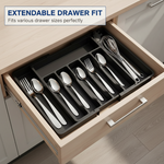 Verstellbarer Besteckschubladen-Organizer – 33–57 cm