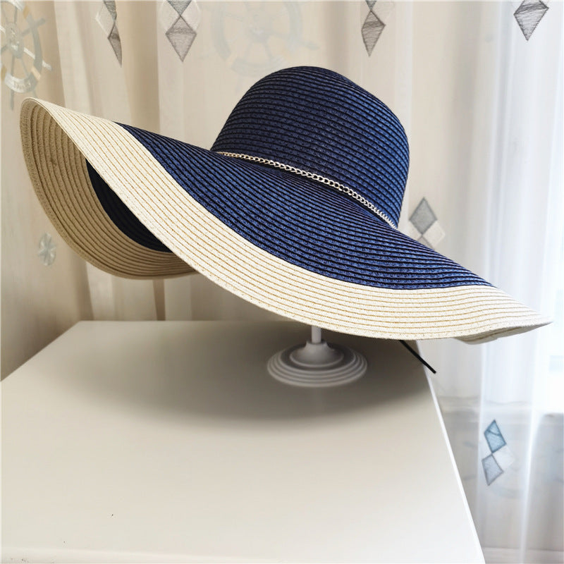 Schicker Sonnenhut mit breiter Krempe und UV-Schutz