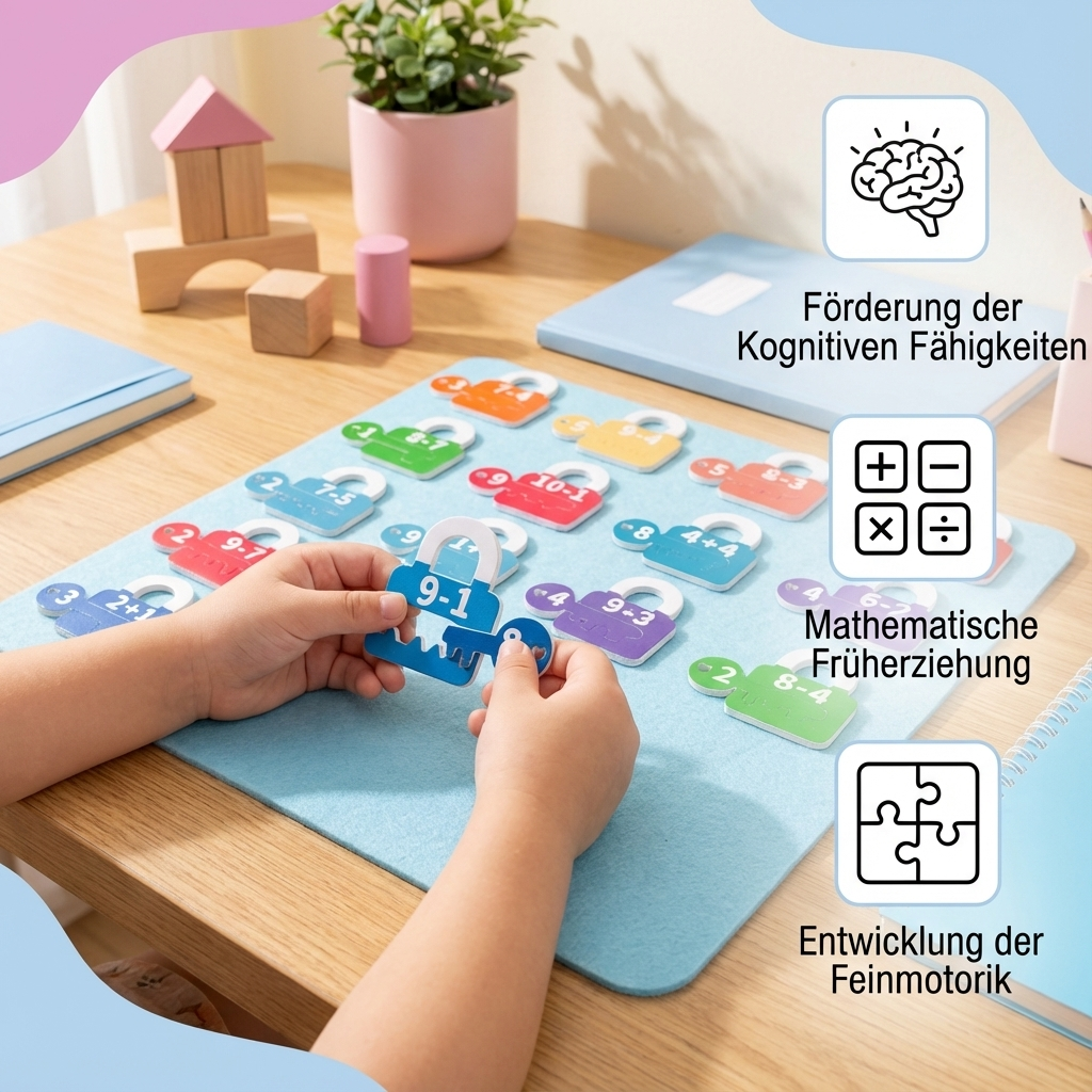 Lernspiel mit Buchstaben und Mathematik - Schlösser und Schlüssel