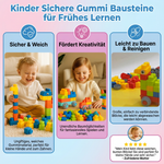 Sichere Gummi Bausteine für Kinder – Lernspielzeug für frühe Entwicklung